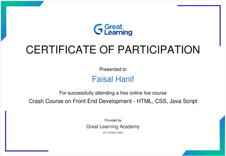 Web Development Certificate