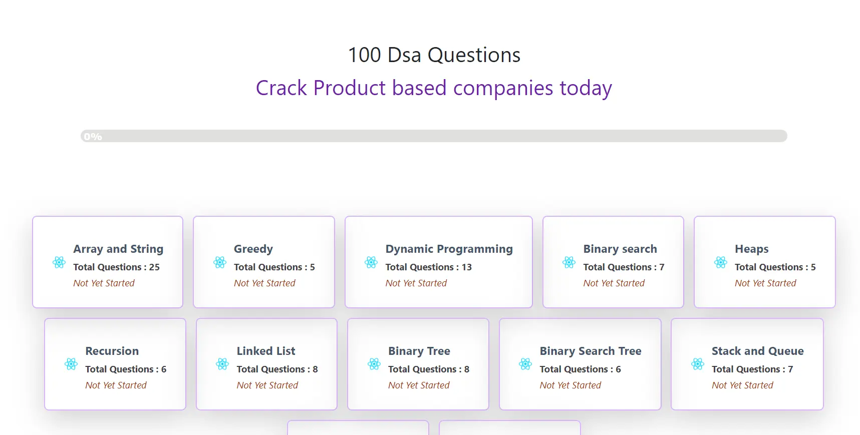 DSA Tracker Application